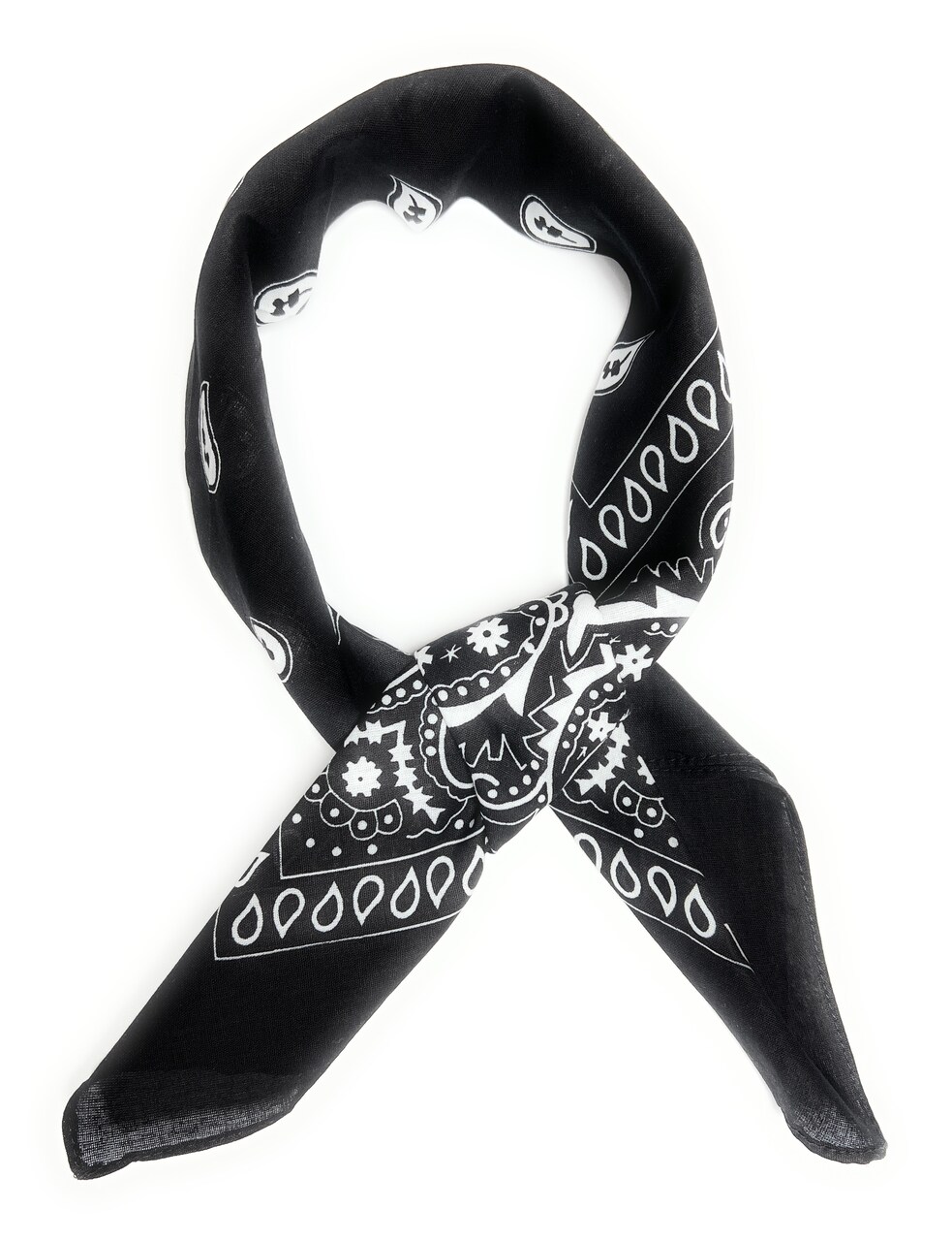 Set of 24 Paisley Womens MultiFunctional Scarves 100% Cotton Retro Ascot